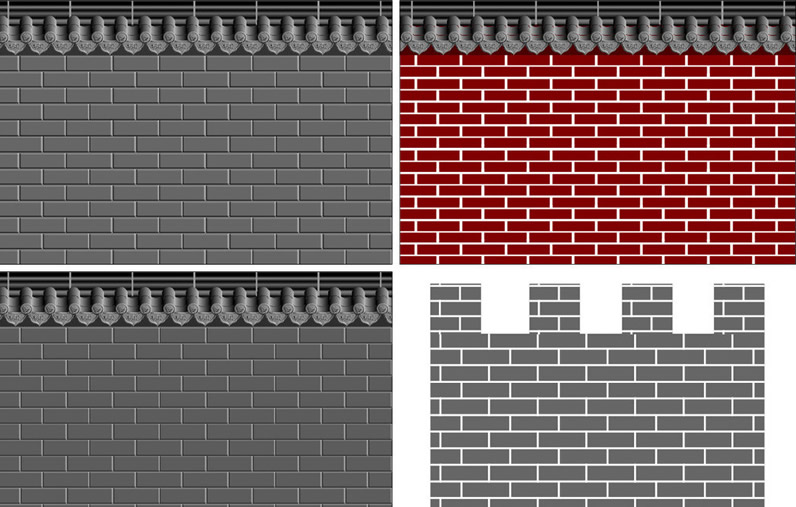 古建面砖_青砖贴图效果